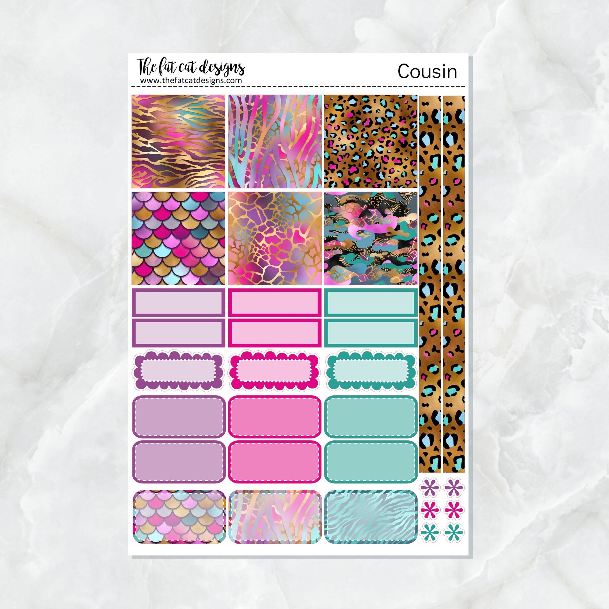 Wild Things Weekly Planner Sticker Kit for the Hobonichi Cousin