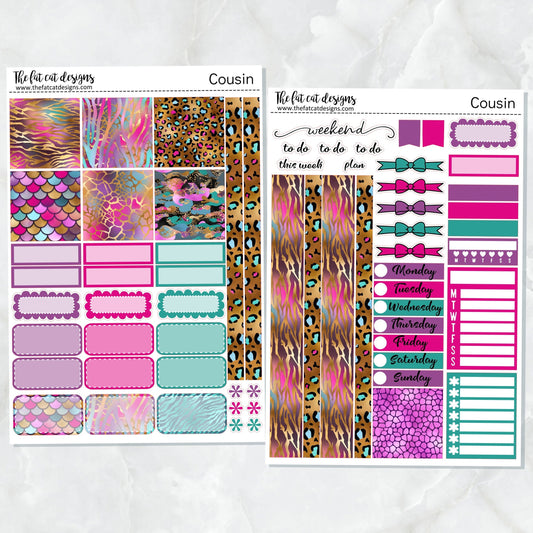 Wild Things Weekly Planner Sticker Kit for the Hobonichi Cousin