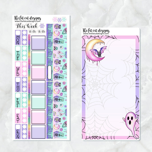 Spooky Pastel Halloween Planner Stickers for the Hobonichi Weeks