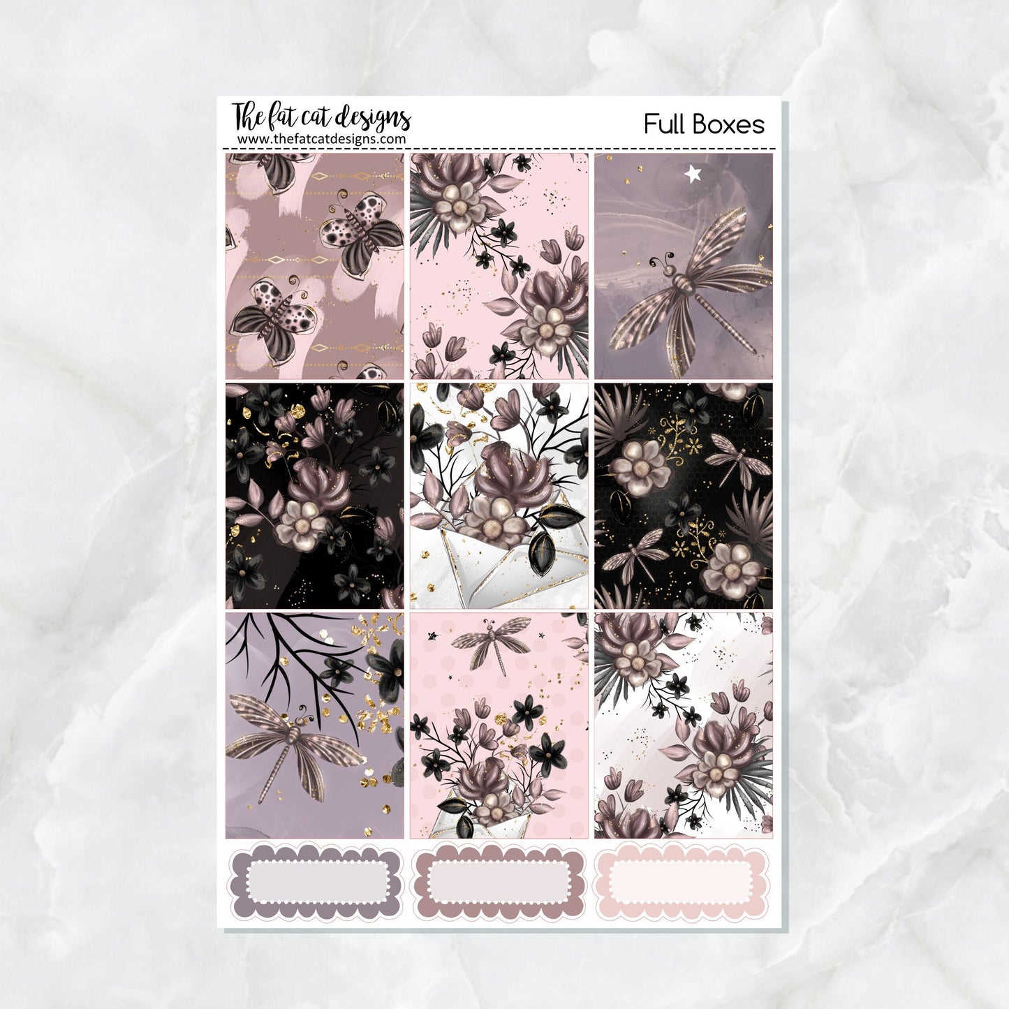 Midnight Garden Planner Stickers Standard Weekly Kit