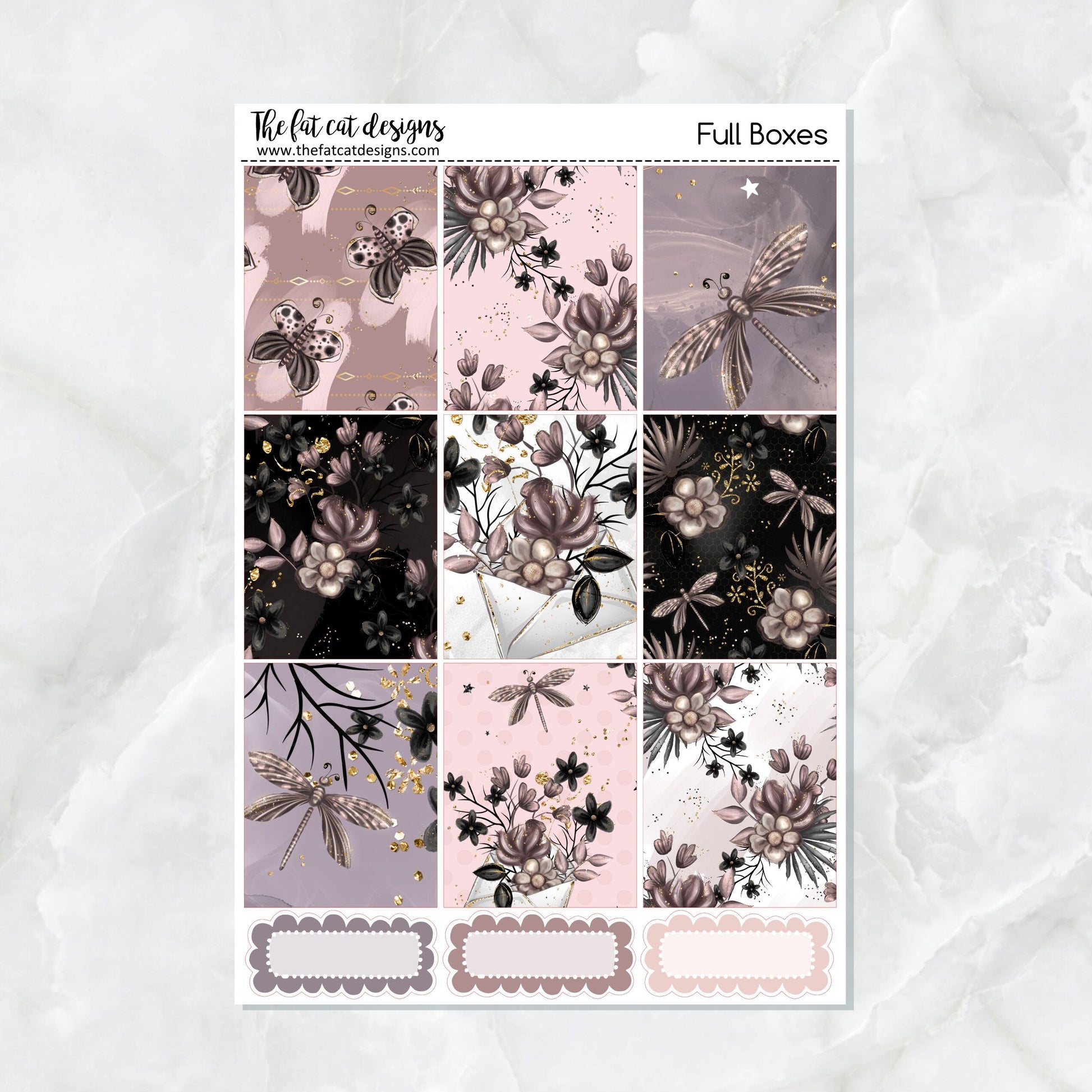 Midnight Garden Planner Stickers Standard Weekly Kit
