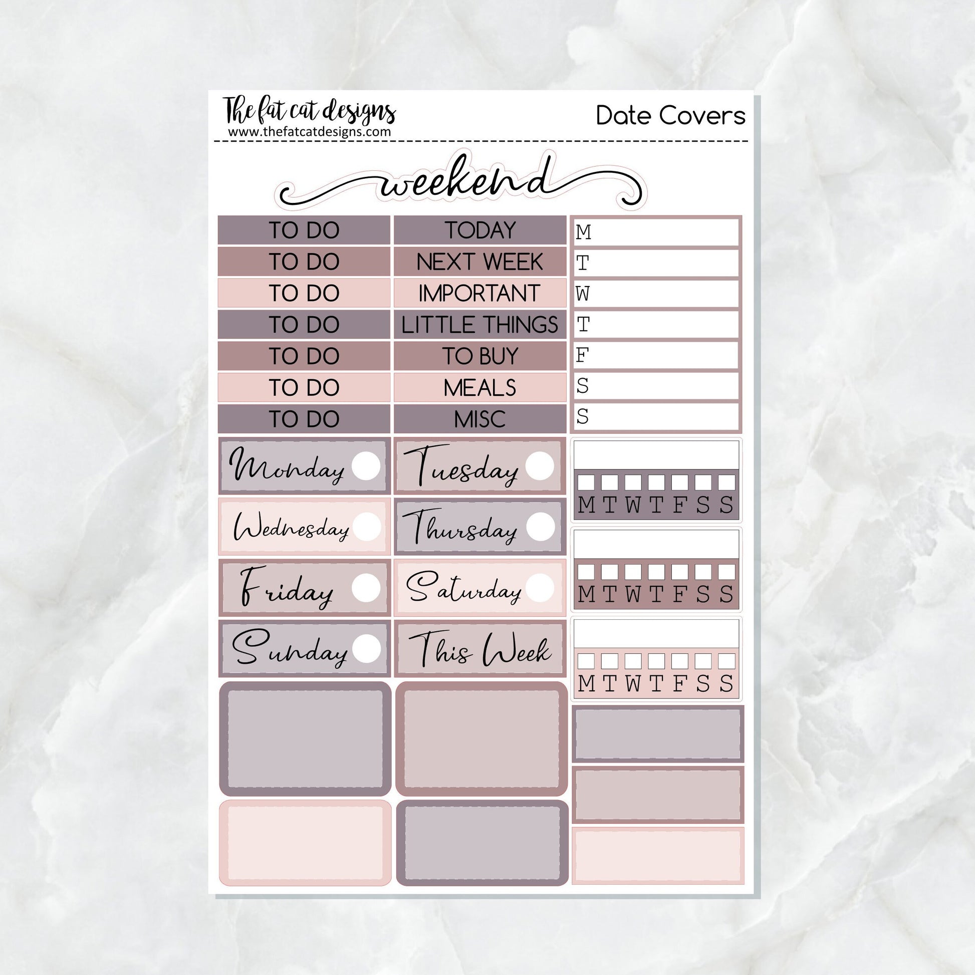 Midnight Garden Planner Stickers Standard Weekly Kit