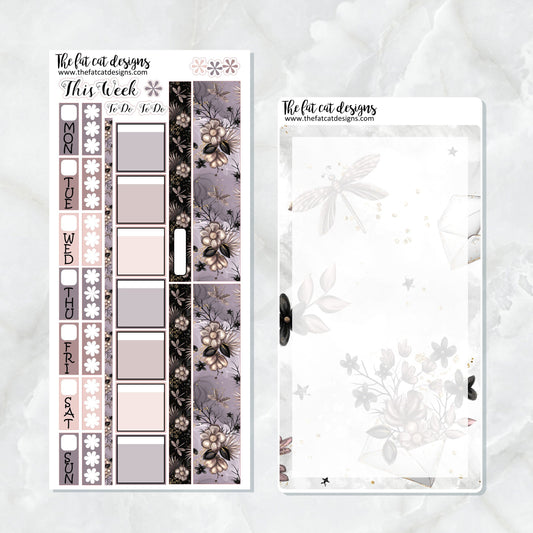 Midnight Garden Planner Stickers for the Hobonichi Weeks