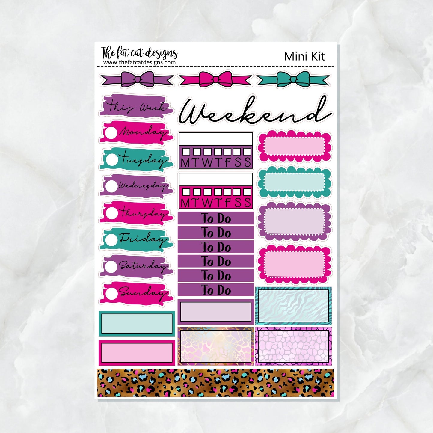 Wild Things Mini Planner Sticker Kit for the Printpression B6 Erin Condren Travelers Notebooks