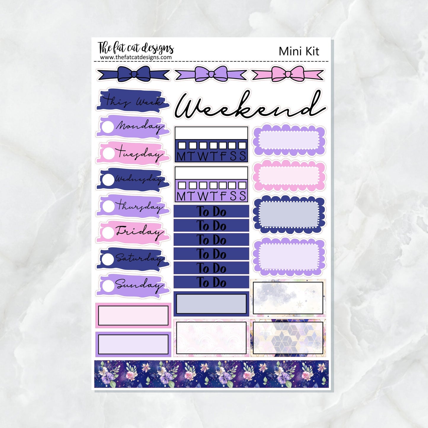 Dreamy Skies Rainbow Mini Planner Sticker Kit for the Printpression B6 Erin Condren Travelers Notebooks