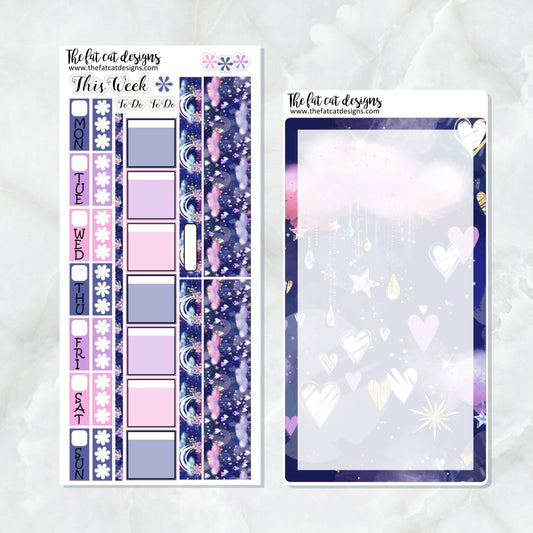 Dreamy Skies Rainbow Planner Stickers for the Hobonichi Weeks