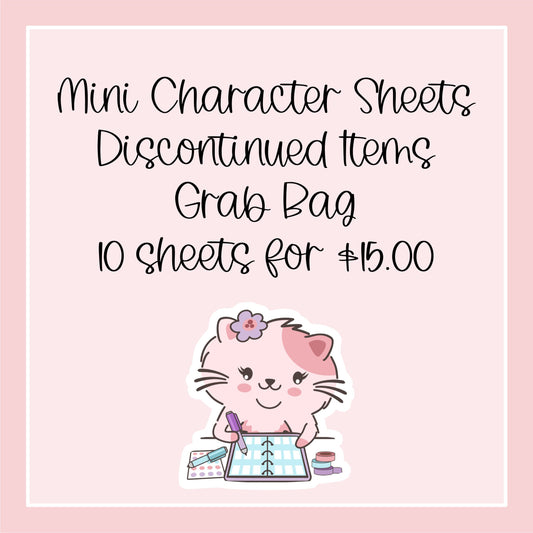 Mini Character Sheets Discontinued Items Grab Bag