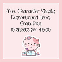 Mini Character Sheets Discontinued Items Grab Bag