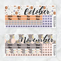 2024 Monthly Planner Stickers for the Hobonichi Cousin or A5 Day Free