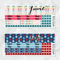 2024 Monthly Planner Stickers for the Hobonichi Cousin or A5 Day Free