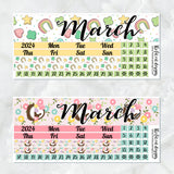 2024 Monthly Planner Stickers for the Hobonichi Cousin or A5 Day Free