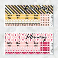 2024 Monthly Planner Stickers for the Hobonichi Cousin or A5 Day Free