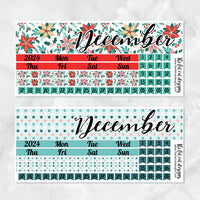 2024 Monthly Planner Stickers for the Hobonichi Cousin or A5 Day Free