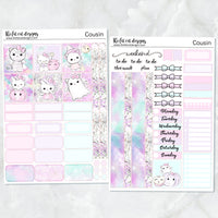 Hello Halloween Kitty Weekly Planner Sticker Kit for the Hobonichi Cousin