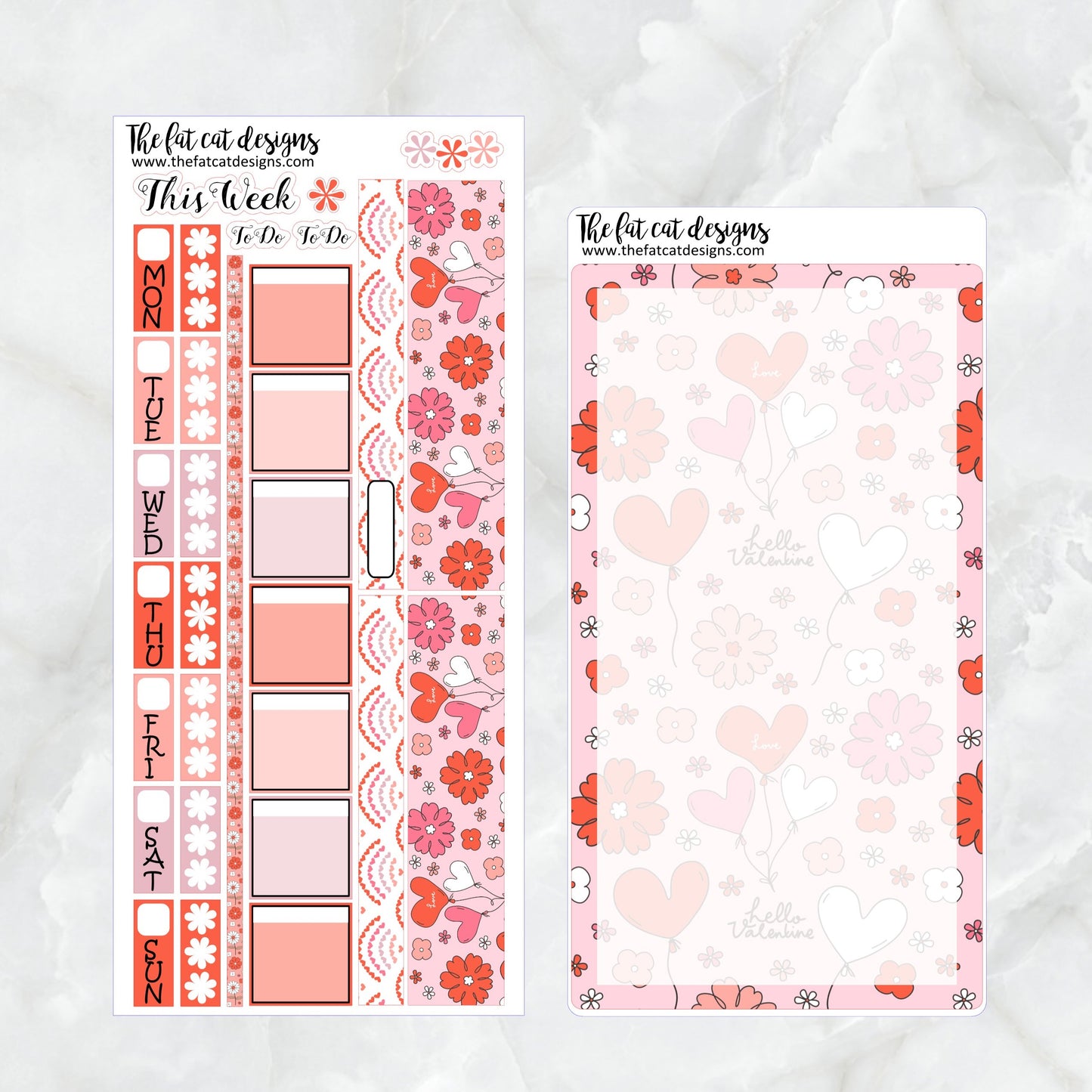 Hello Valentine Weekly Kit for the Hobonichi Weeks