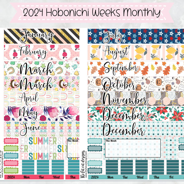2024 Monthly Planner Stickers for the Hobonichi Weeks – The Fat Cat Designs 2024-monthly-planner-stickers-for-the-hobonichi-weeks-the-fat-cat-designs