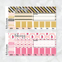 2024 Monthly Planner Stickers for the Hobonichi Weeks