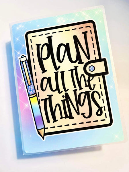 Planner Life Plan All The Things Sticker Album with 60 sheets for Planner Sticker Storage