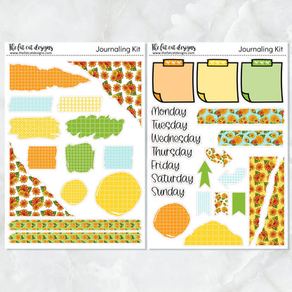 Sunflowers Journaling Kit for Hobonichi Bullet Journals Planner Stickers