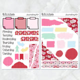 Valentine Bears Journaling Kit for Hobonichi Bullet Journals Planner Stickers