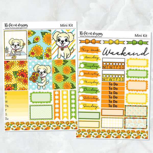 Sunny Loves Sunflowers Planner Sticker Kit for the Printpression B6 Erin Condren Travelers Notebooks