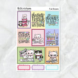 Planner Life Flora Lily and Bud Cat Stickers Standard Weekly Kit