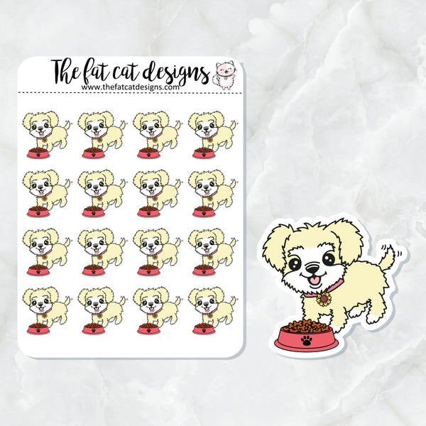 Sunny loves to Eat Exclusive Dog Die Cut Sticker Sheet