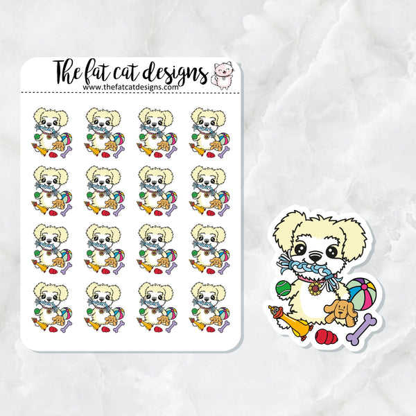 Sunny Loves Playtime Toys Exclusive Dog Die Cut Sticker Sheet