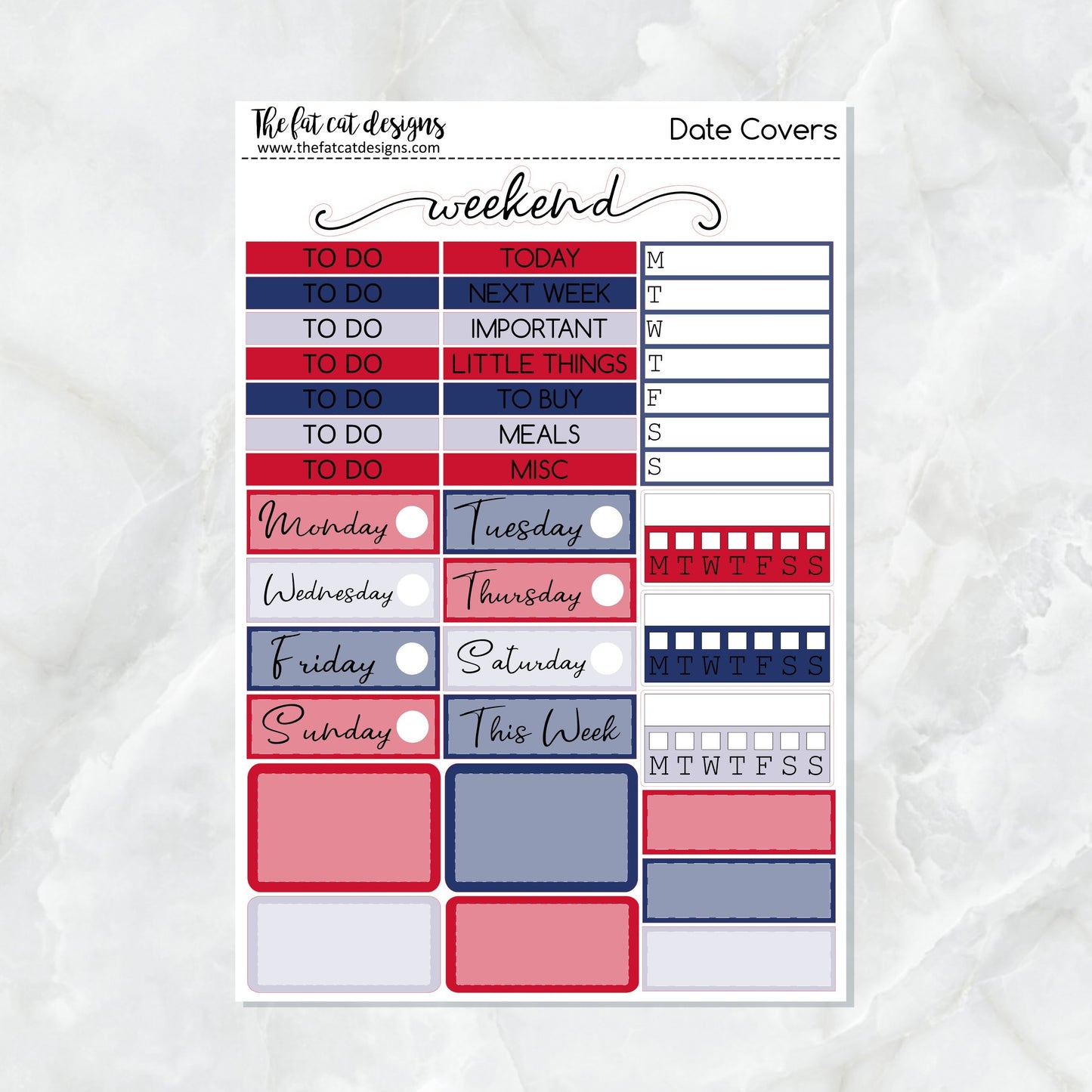 4th of July Independence Day Patriotic Planner Stickers Standard Weekly Kit