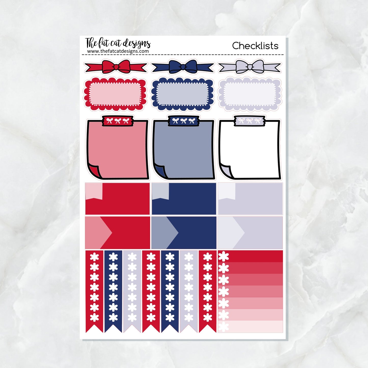 4th of July Independence Day Patriotic Planner Stickers Standard Weekly Kit