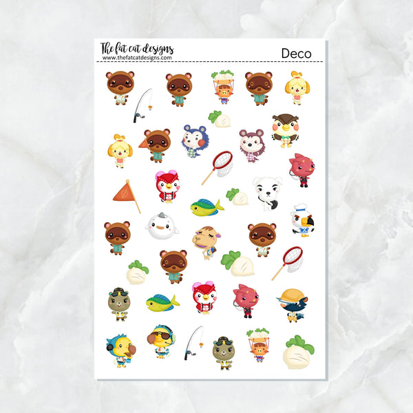 Animal Crossing Variety Deco Stickers
