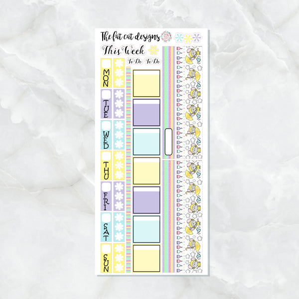 Rainy Day Mouse Spring Planner Stickers for the Hobonichi Weeks