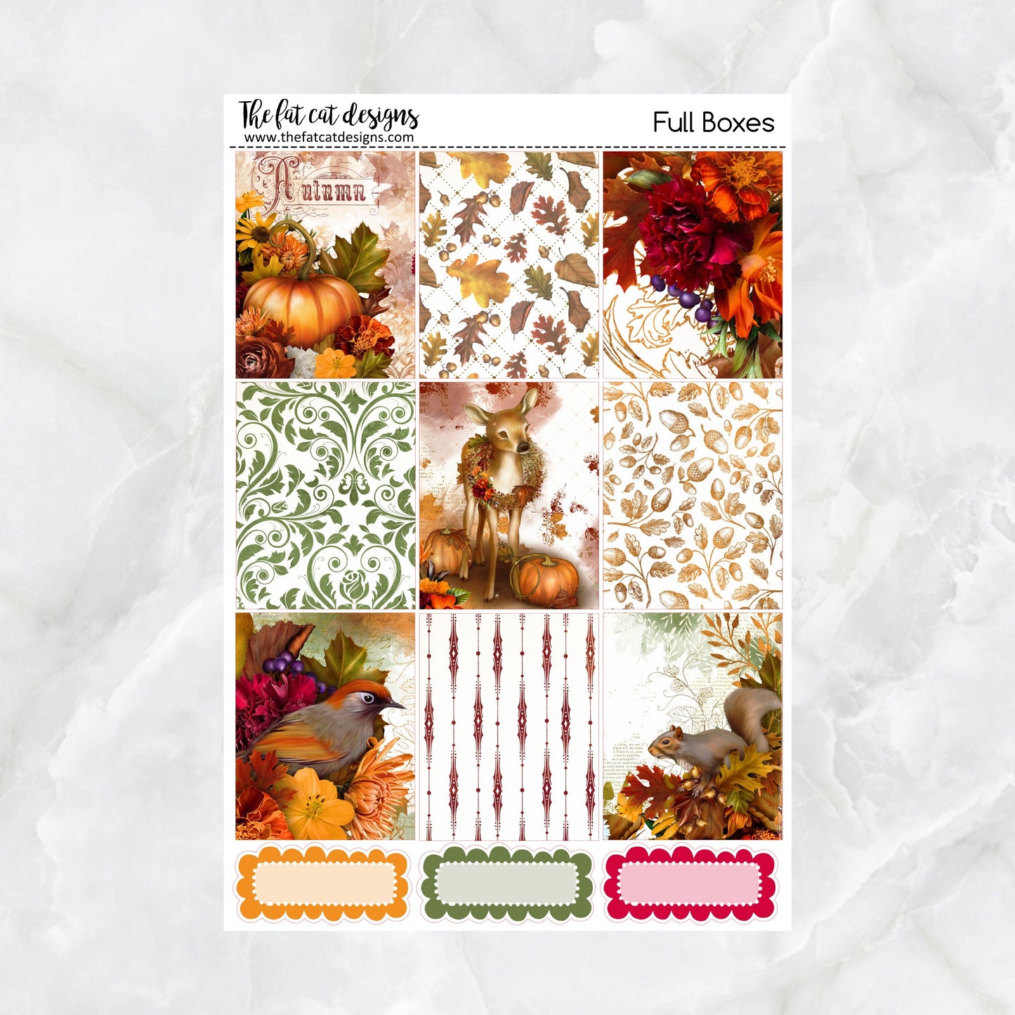 Autumn Colors Fall Planner Stickers Standard Weekly Kit