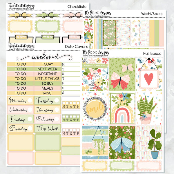 Beautiful Spring Planner Stickers Standard Weekly Kit