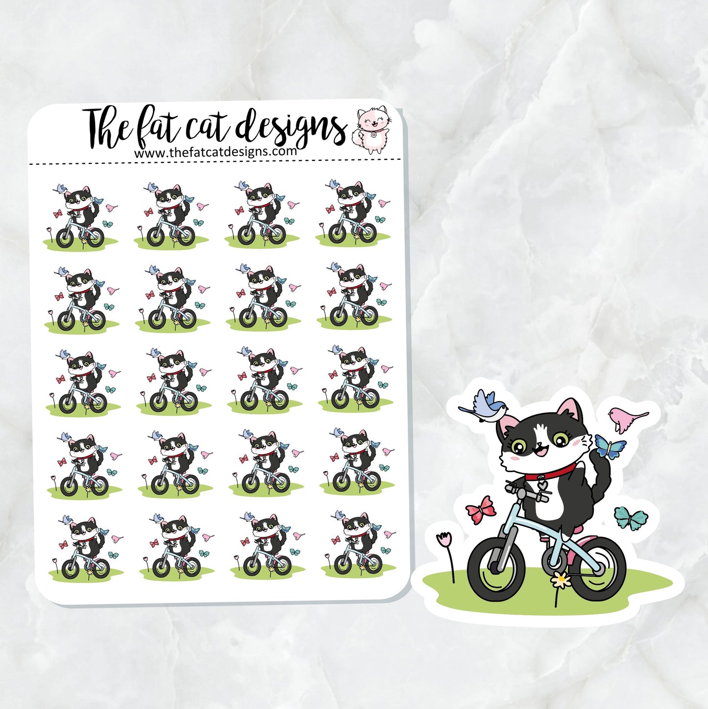 Bud goes for a bike ride Die Cut and Sticker Sheet Set