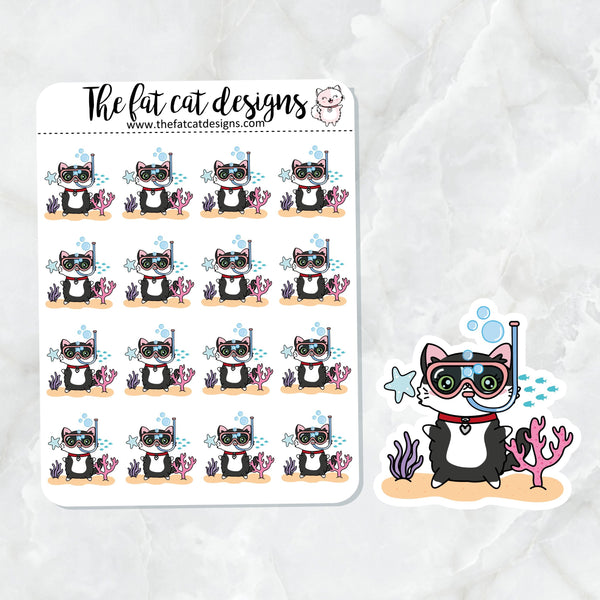 Bud loves to Snorkel Die Cut and Sticker Sheet Set