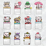 2022 Flora the Cat Monthly Calendars Exclusive Cat Die Cuts and Sticker Sheets