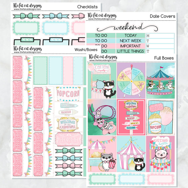 Fun at the Carnival Planner Stickers Standard Weekly Kit