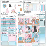 A Day at the Cat Cafe Planner Stickers Standard Weekly Kit