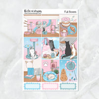 A Day at the Cat Cafe Planner Stickers Standard Weekly Kit