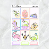 Cute Dinosaurs Planner Stickers Standard Weekly Kit