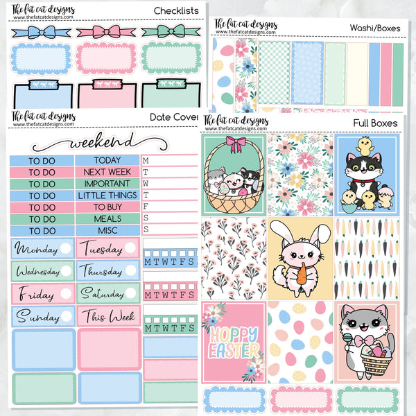 Easter Fun with Flora, Lily and Bud Planner Stickers Standard Weekly Kit