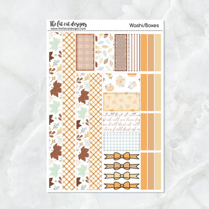 WonderFall Fall Pumpkins Planner Stickers Standard Weekly Kit
