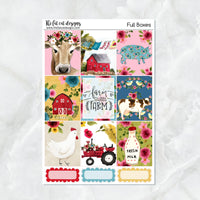 Farm Sweet Farm Planner Stickers Standard Weekly Kit