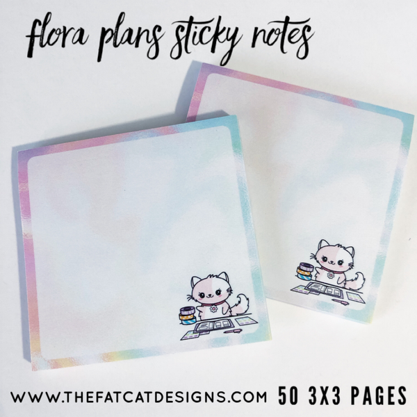 Flora the Cat Plans Sticky Notes Exclusive