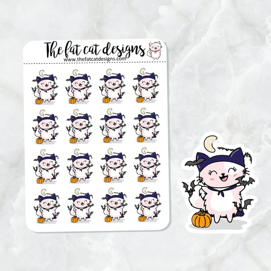 Flora loves to celebrate Halloween Exclusive Cat Die Cut Sticker Sheet
