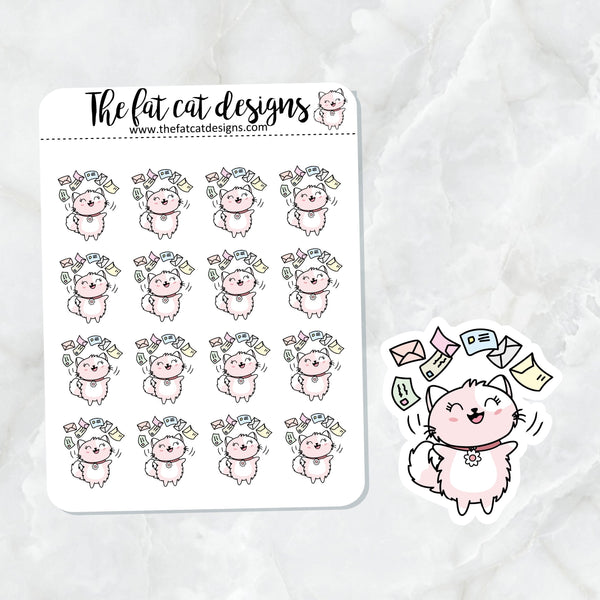 Flora loves Happy Mail Die Cut and Sticker Sheet Set