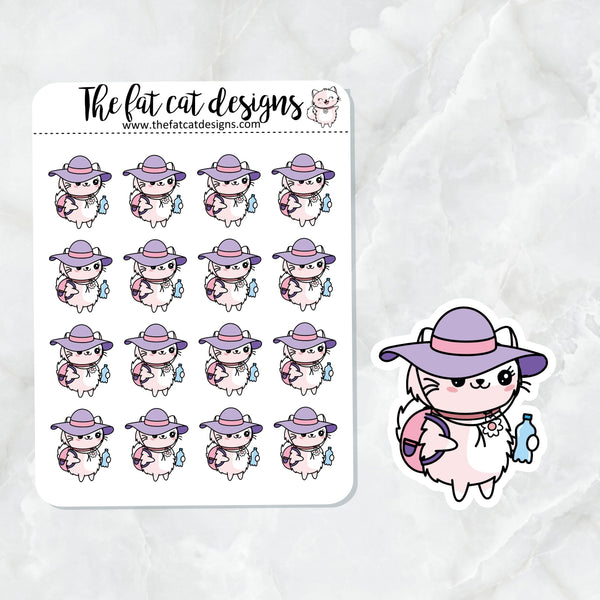 Flora loves to go Hiking Die Cut and Sticker Sheet Set