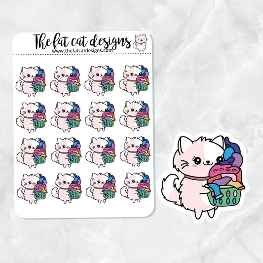 Flora Laundry Basket Die Cut and Sticker Sheet Set