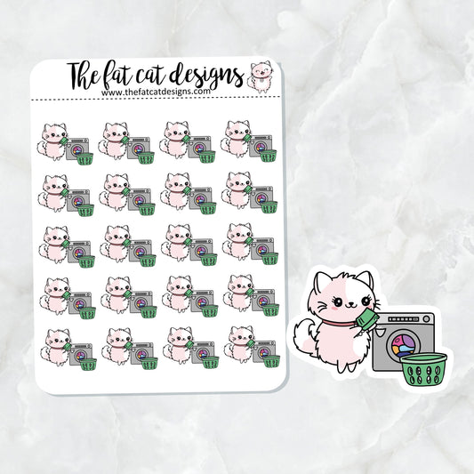 Flora does the laundry Die Cut and Sticker Sheet Set